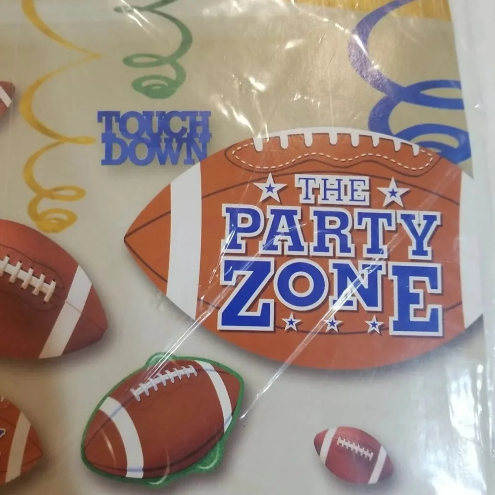 Giant Room Decorating Kit FOOTBALL - The Party Zone - 22 Pieces Mega Value Pack.